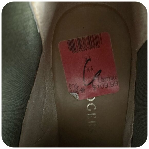 Jack Rogers NEW Green Suede Leather Booties Leather Strap Trim Women's Size 6 - Picture 9 of 11